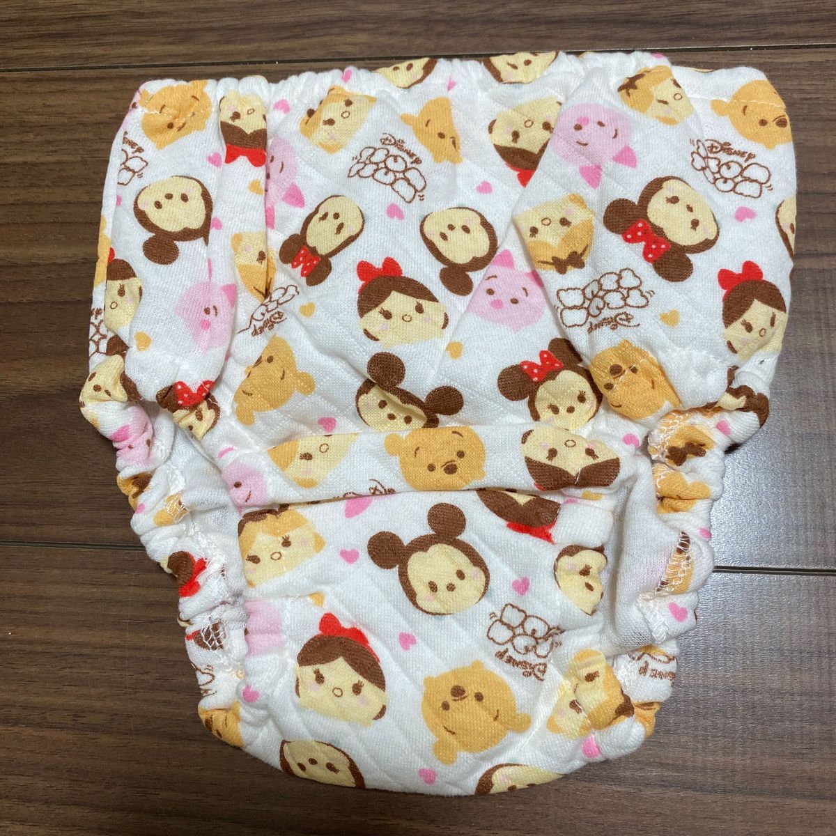 新品！キッズ子ども女の子長袖パジャマ上下と下着パンツ３点セット　９０センチ ディズニーツムツム