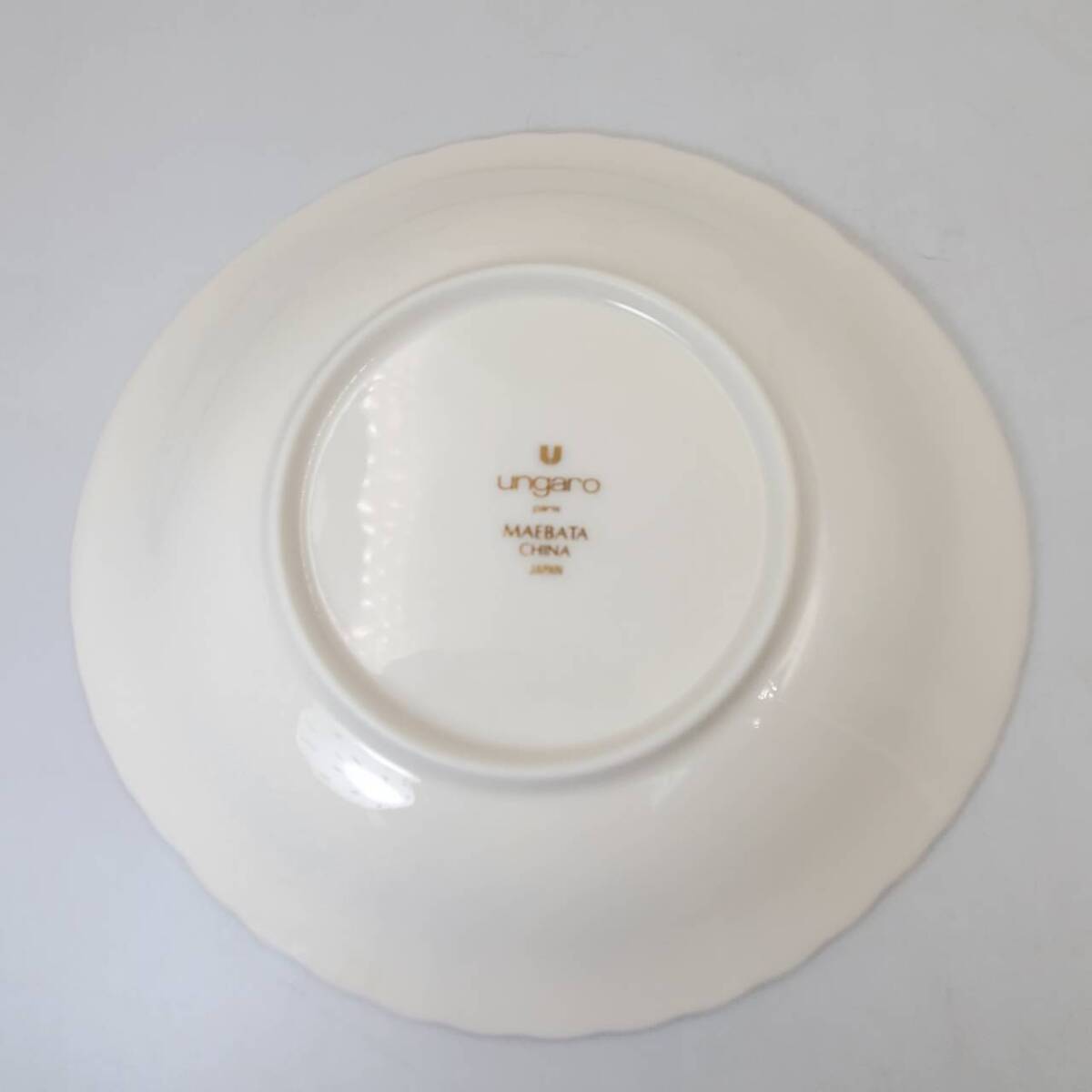 #ABC4 ungaro paris ウンガロ パリ MAEBATA CHINA 皿5枚セット 食器 洋食器 厨房 アンティーク コレクターズ ホワイト 貝型の画像6