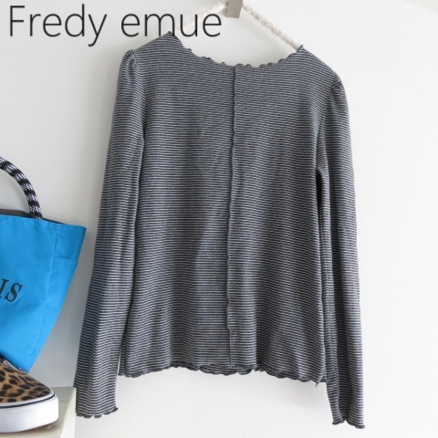 送料込 匿名配送 Fredy Emue　フレディエミュ　パフスリーブ　ボーダーカットソー