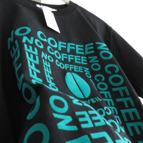 送料込 匿名配送 新品 タグ付き　MUVEIL NO COFFEE　ミュベール　ノーコーヒー　コラボ　Tシャツ　クロ　Sサイズ_画像5
