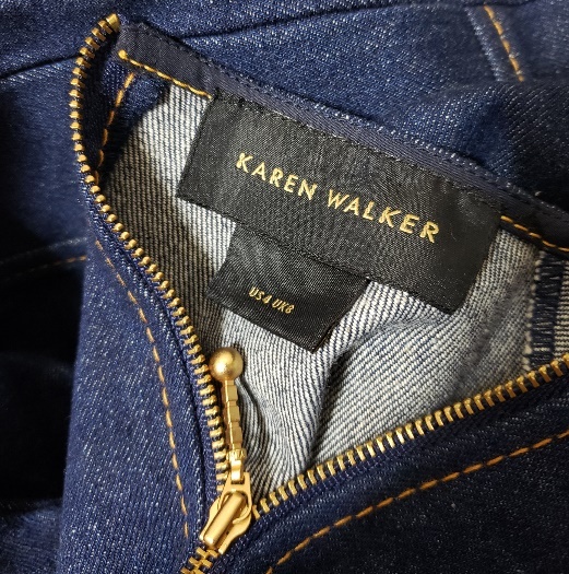 美品 KAREN WALKER DENIM DRESS カレンウォーカー デニムロングワンピース _画像7