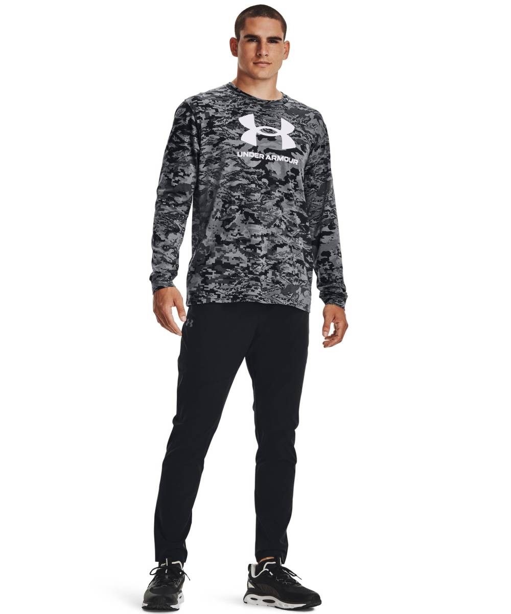 即決新品 LGサイズ UNDER ARMOUR 長袖Tシャツ ブラックグレーカモ アンダーアーマー_画像3