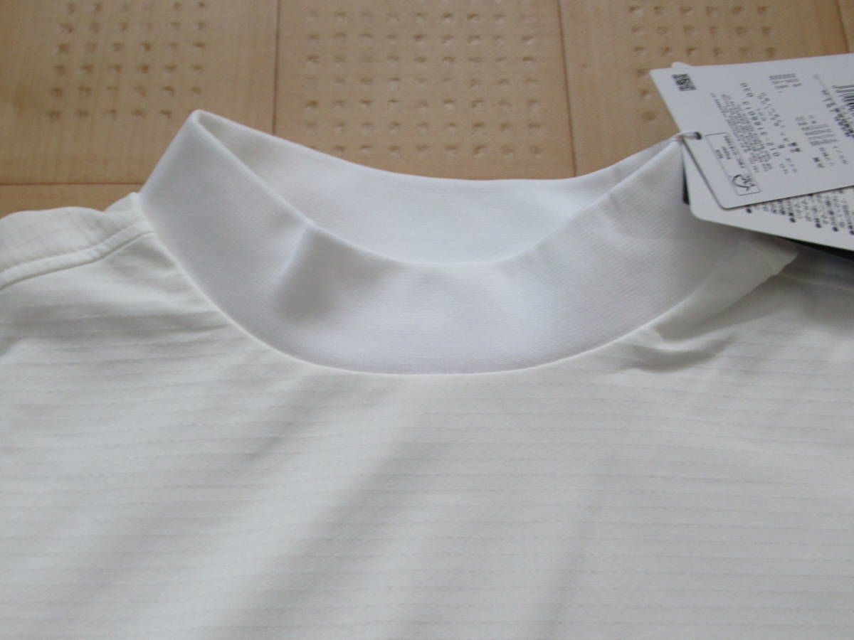 即決新品 New Balance GOLF メンズ半袖モックネックシャツ ホワイト 5サイズ Lサイズ相当 ニューバランスゴルフ