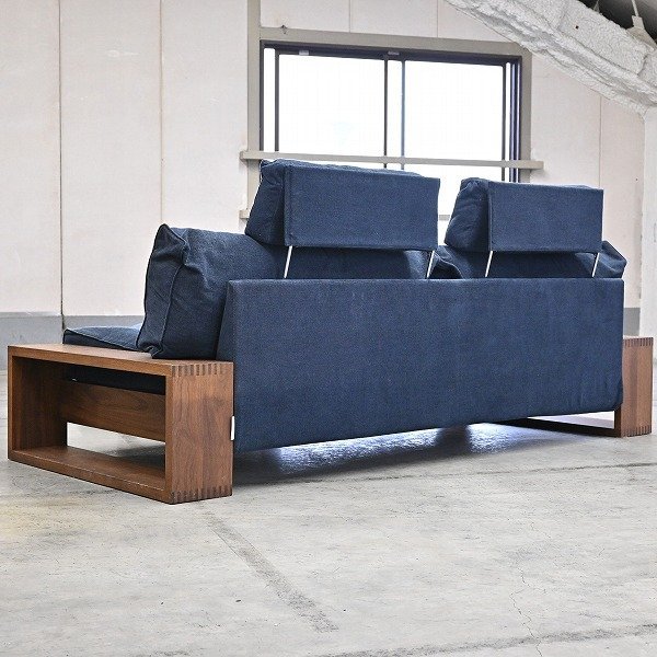 最高級 匠ソファ 91万「PM SOFA」「PM OTTOMAN 」ソファセット 3人掛け トリプル ウォールナット無垢材 ワイド ヘッドレスト付 リビング_画像2