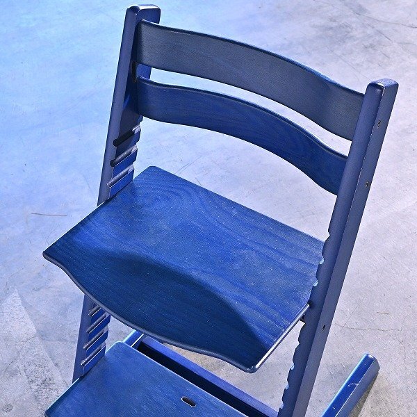 北欧ノルウェー STOKKE「トリップトラップ」ベビーチェア ブルー 子供椅子 キッズ 定番家具 人気の家具 ストッケ 椅子_画像2