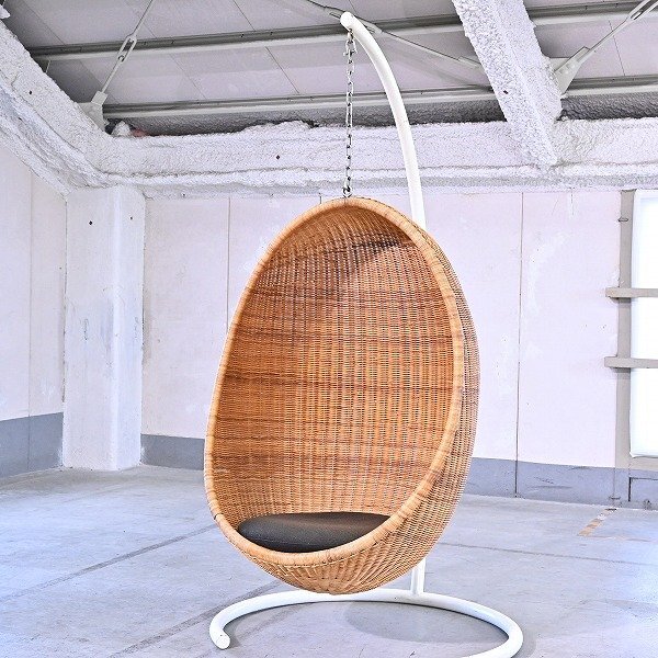 ヤマカワラタン 40万「C-326」ハンギングチェア スチールスタンド 卵型 椅子 パーソナル ソファ ナナ ディッツェル YAMAKAWAの画像1
