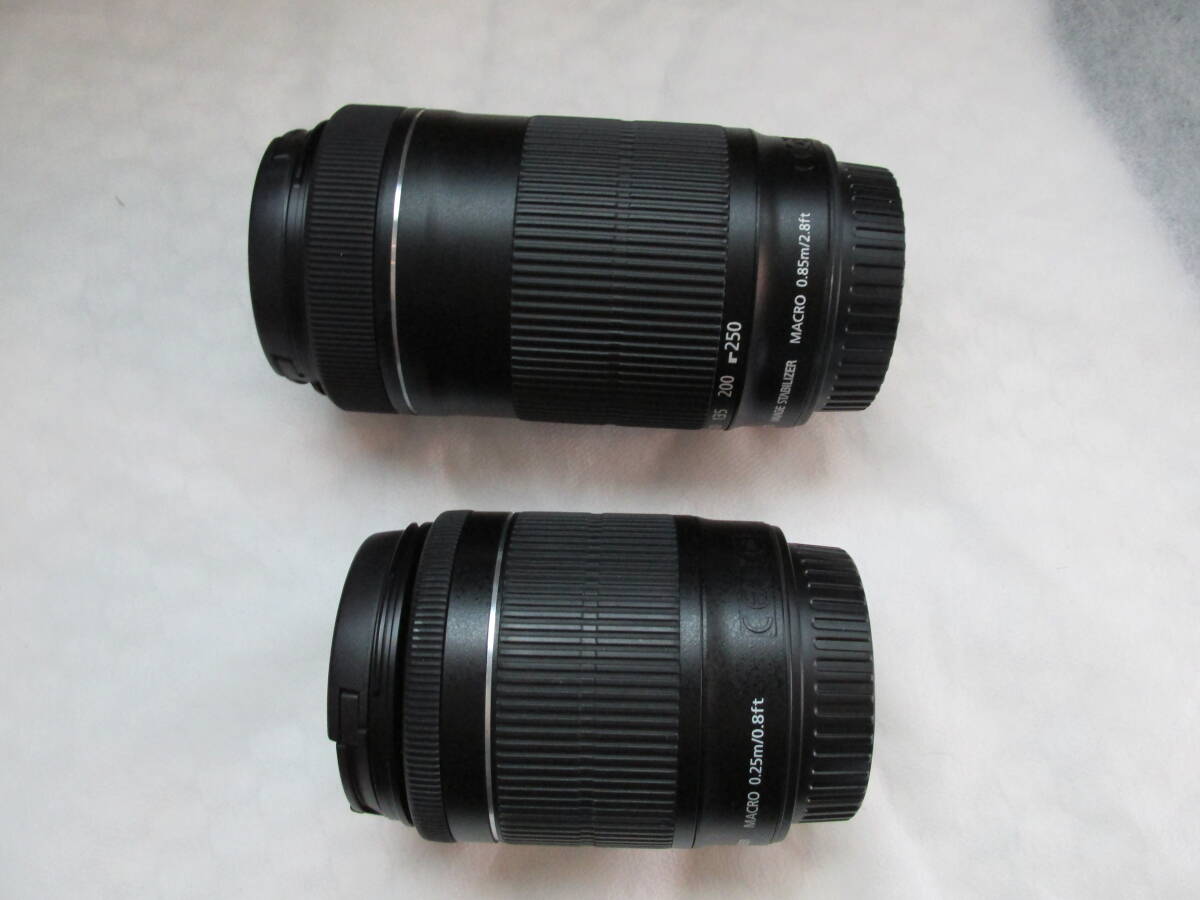 中古良品　キャノン CANON EF-S18-55㎜F3.5-5.6 IS STM＋ EF-S55-250mm F4-5.6 IS STM、_画像4