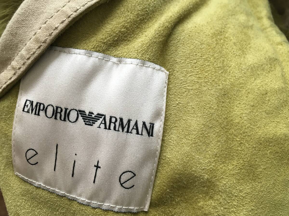  beautiful goods EMPORIO ARMANI( Emporio Armani ) sheep leather long mouton coat 40