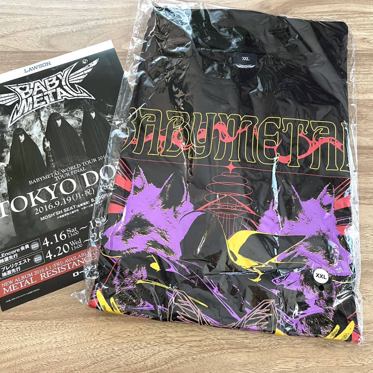 ミニポスターおまけ付き XXLサイズ 新品未開封品 BABYMETAL COLORFUL FOXES TEE Tシャツ ベビーメタル  MOMOMETAL生誕祭 LEGEND-MM 横浜