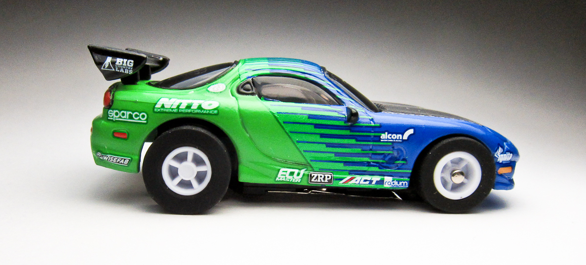 HO slot car new goods!AW Mazda RX-7 NITTO & Magna car type Ultra G chassis Tommy AFX.TYCO. course also runs!