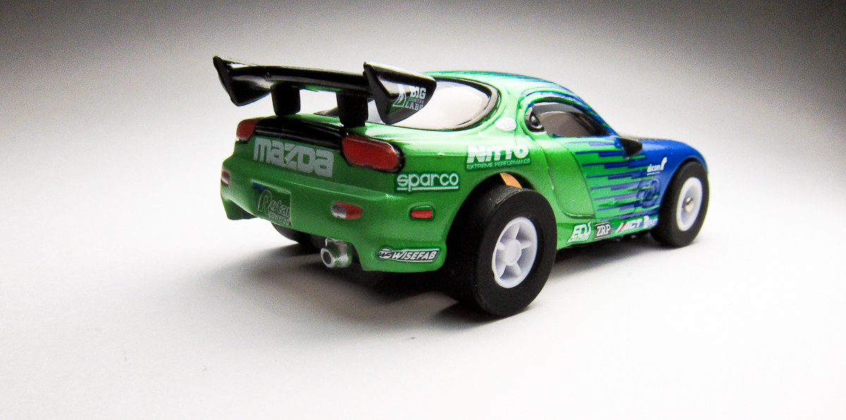 HO slot car new goods!AW Mazda RX-7 NITTO & Magna car type Ultra G chassis Tommy AFX.TYCO. course also runs!