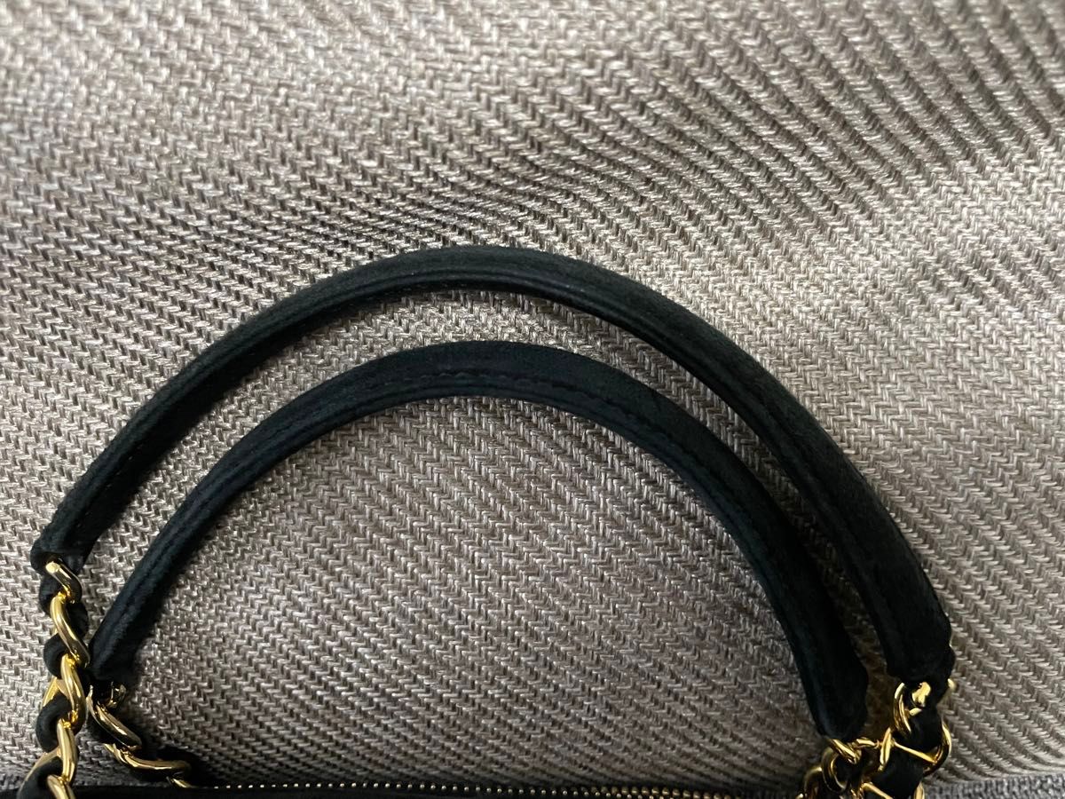 PRADA プラダ スエード チェーン ハンドバッグ ミニボストン PRADA プラダ スエード チェーン ハンドバッグ ミニボストン