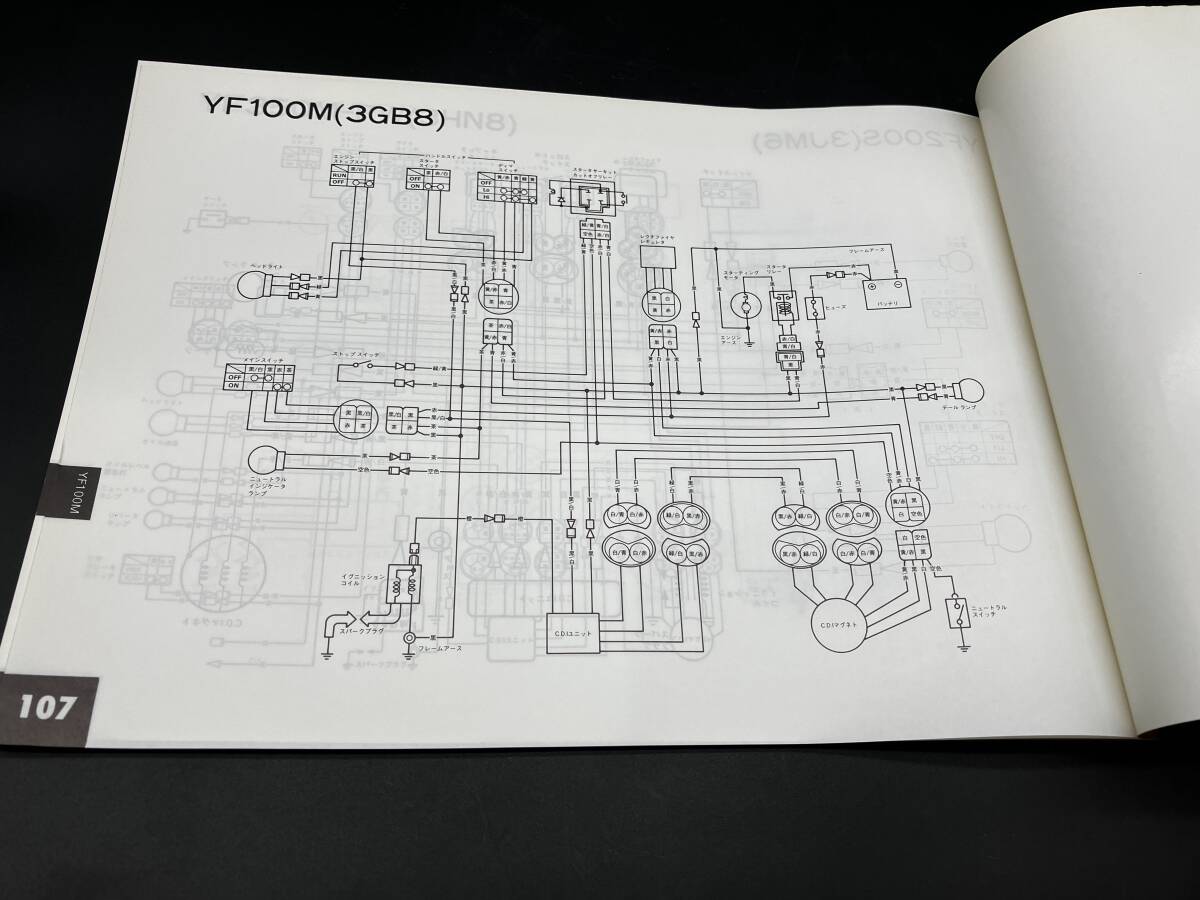 希少 ヤマハ サービスデータ  1991年 配線図 FJ1200/R1-Zなど 247の画像8