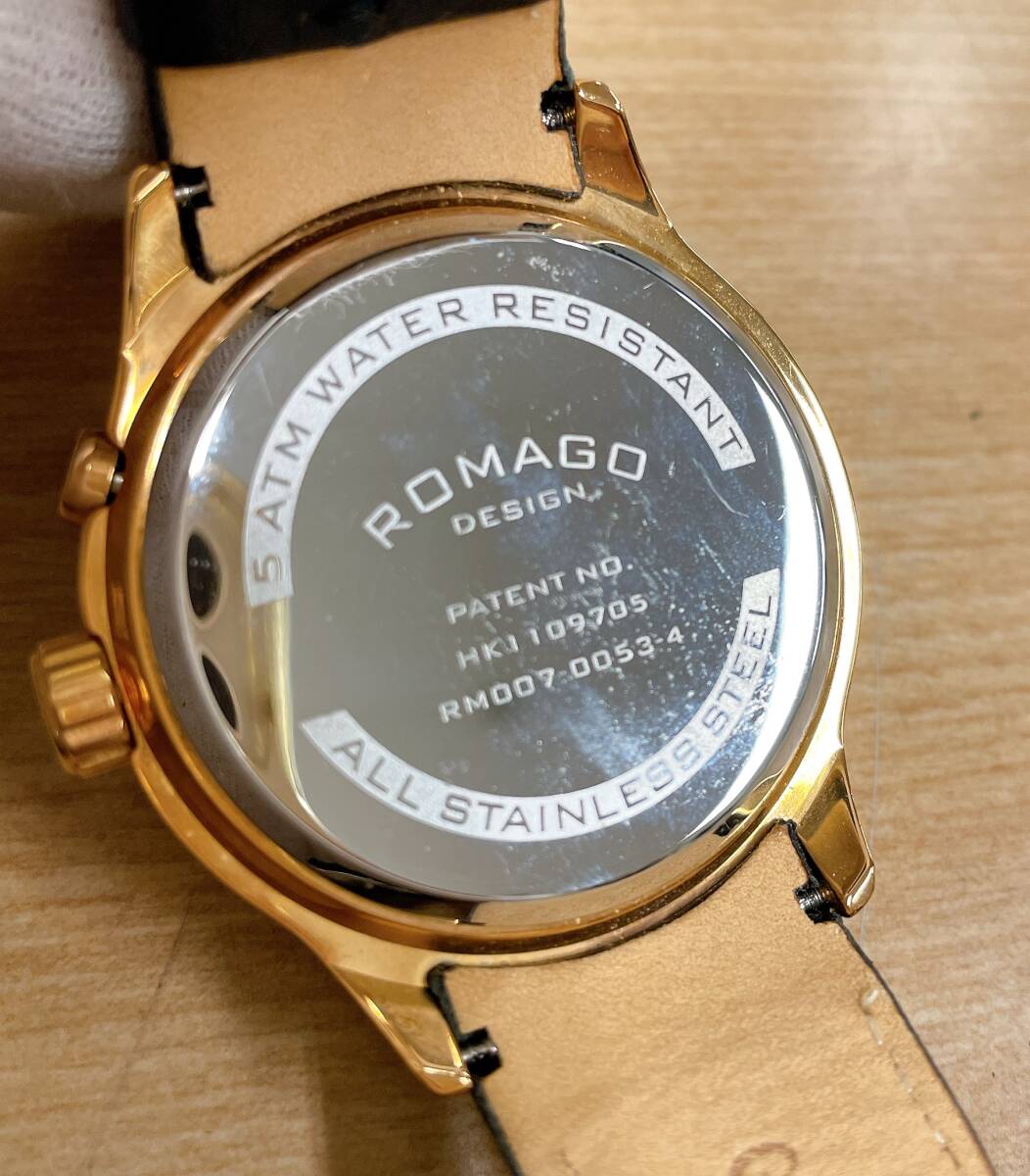 【ROMAGO ロマゴ デザイン 腕時計】レディース メンズ ミラーウォッチ レザーベルト スイス 男女兼用/T512-140_画像4