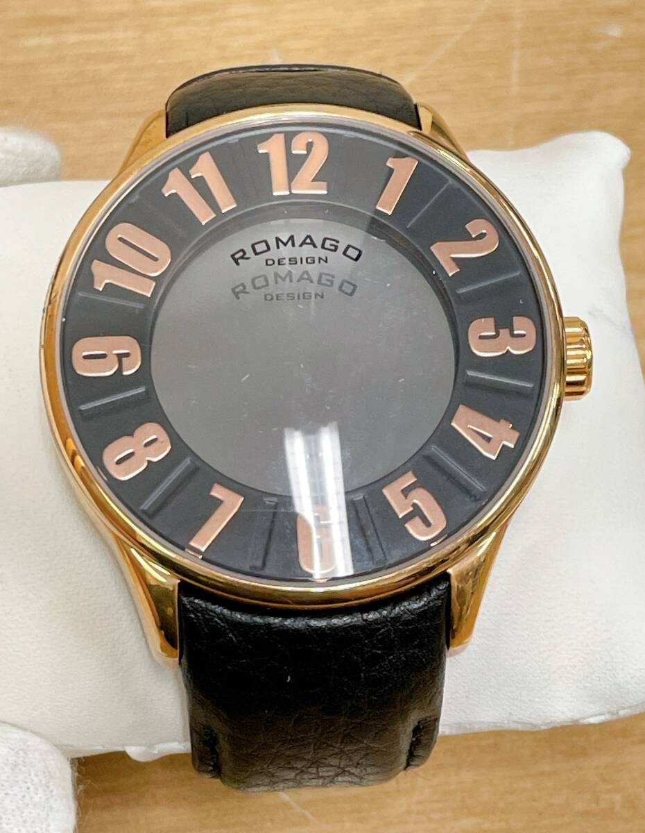 【ROMAGO ロマゴ デザイン 腕時計】レディース メンズ ミラーウォッチ レザーベルト スイス 男女兼用/T512-140_画像2