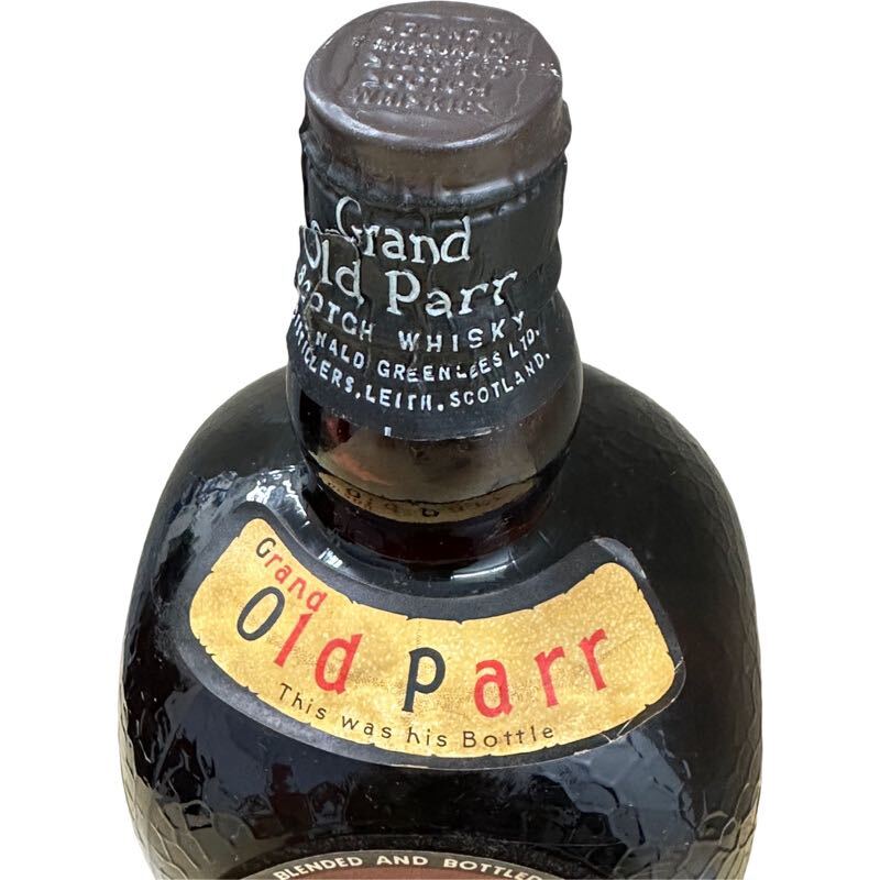 オールドパー グランド オールドパー ティンキャップ GRAND OLD PARR DE LUXE スコッチウイスキー 珍希少 税関スタンプ入 43％ 古酒 未開栓_画像4