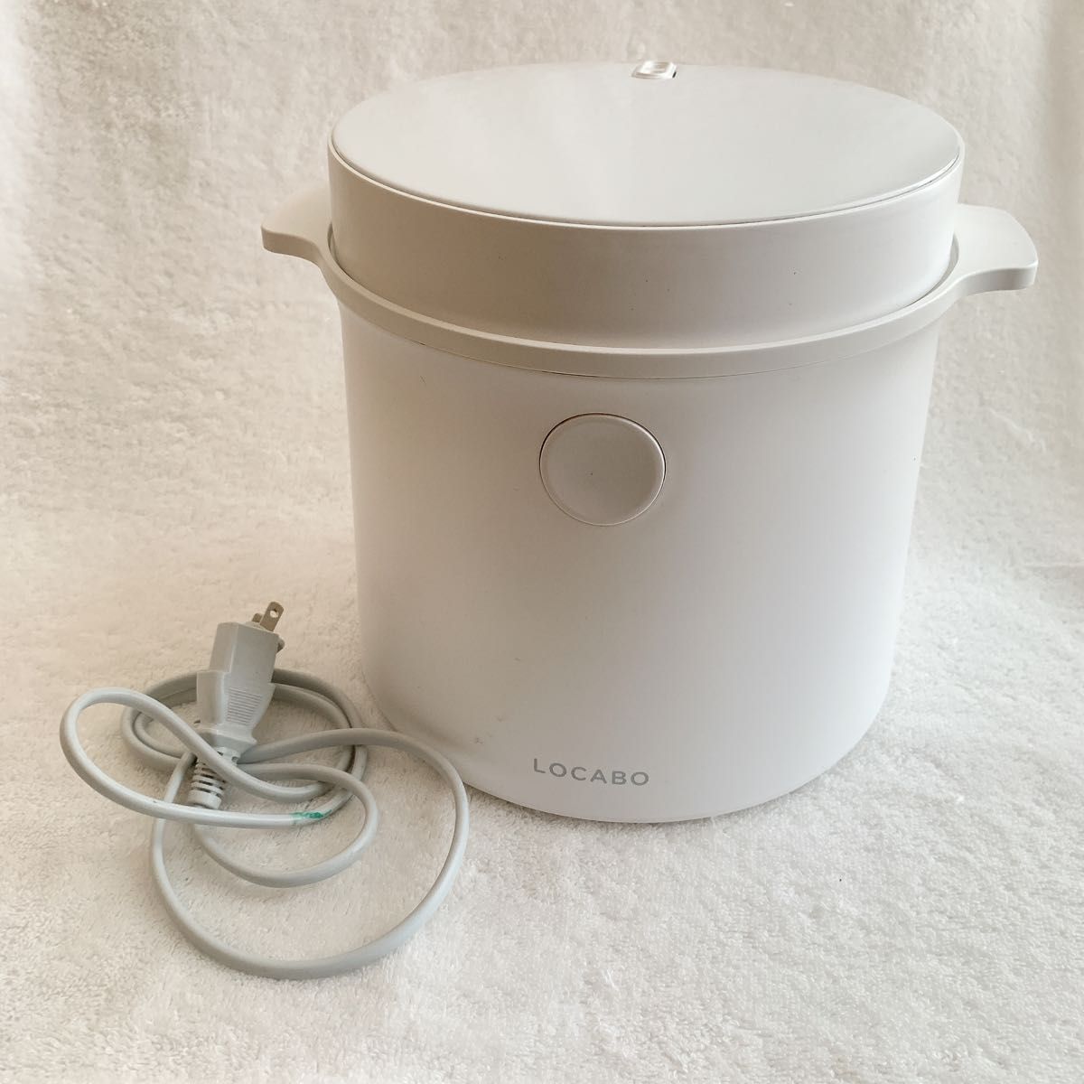 糖質カット炊飯器 LOCABO ロカボ JM-C20E ホワイト　5合炊き　シンプル家電 