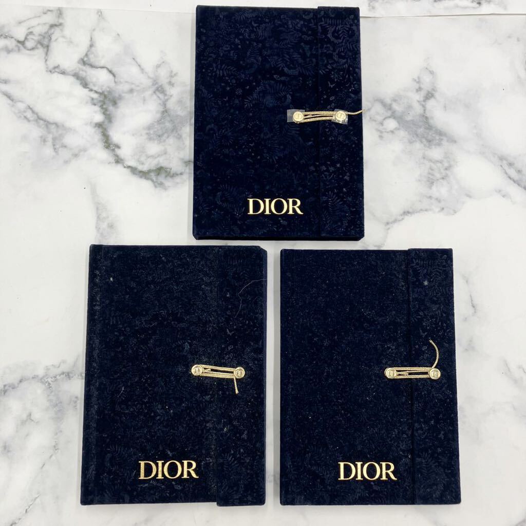 ◎【売り切り】Christian Dior クリスチャンディオール ノートブック3点まとめセット！メモ帳 ネイビー ノベルティ 1点箱付属_画像2