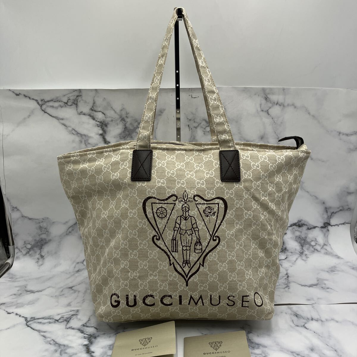 □【売り切り】GUCCI グッチ GGキャンバストートバッグ 283416 204990 GUCCI MUSEO キャンバス×レザー_画像1