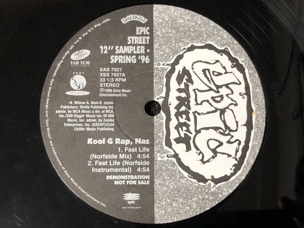 激レア!!【Kool G Rap, Nas / MC Eiht - Epic Street 12" Sampler Spring '96】 名盤!! アングラ DJ KOCO KIYO SEIJI MURO SHIGE S-KY_画像1