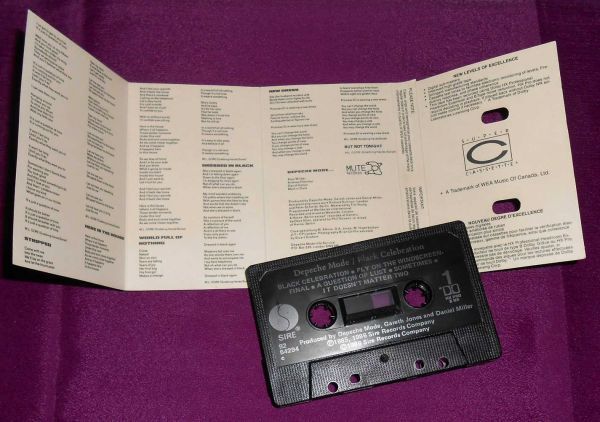 DEPECHE MODE Black Celebration Canada made cassette 