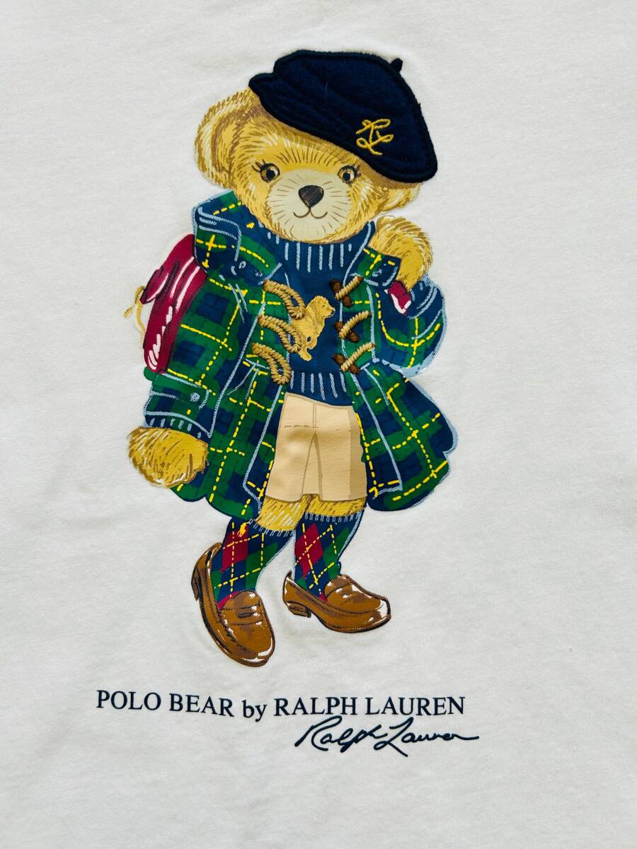 ＜国内発送＞新品！ラルフローレン（Polo）♪オフホワイトに熊さんプリントTシャツガールズ6歳用_画像2