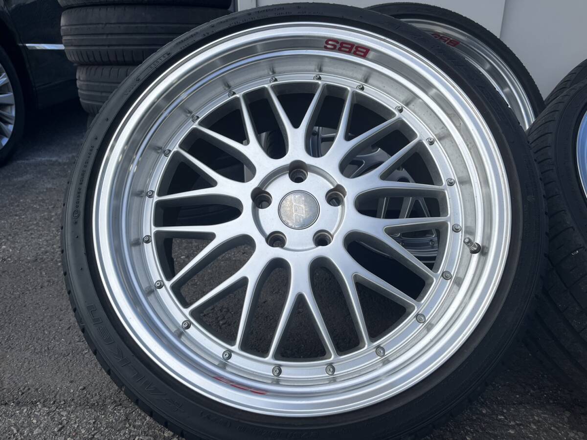 １円売切り BBS LM？ 20インチアルミホイール タイヤ付き４本セット 245/30ZR20 275/30ZR20 20×10JJ ロックナット付属 レクサスSC ソアラ_画像3