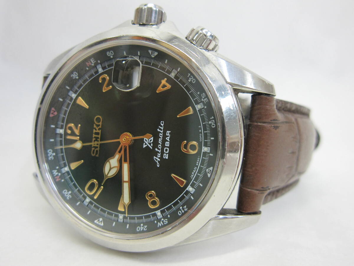 ☆SEIKO/セイコー PROSPEX Alpinist プロスペックス アルピニスト 6R35-00E0 自動巻 24石 グリーン文字盤 裏スケ 稼動品☆の画像1