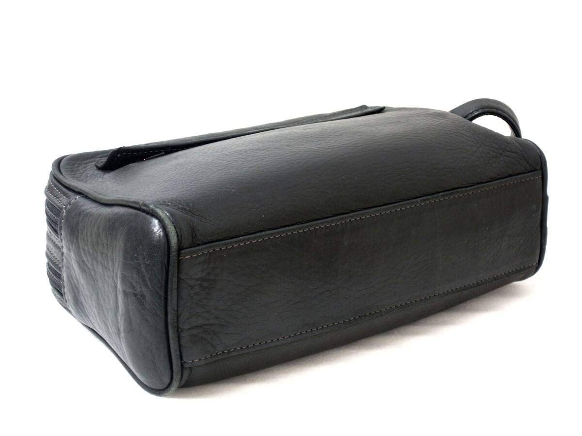 2* regular goods MARUEM GLOUCESTER ROADbook@ leather black men's pouch back 