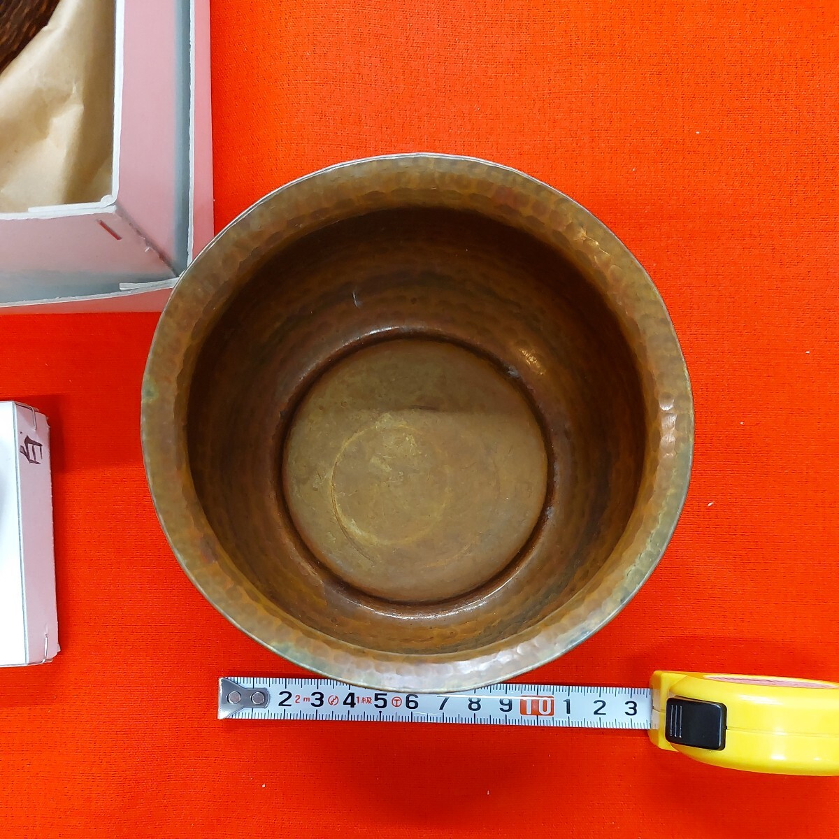 茶巾たらひ 茶道具 古い保管品 傷 汚れあり 壊れなし 古物 現状の売り 銅製品 中古_画像5