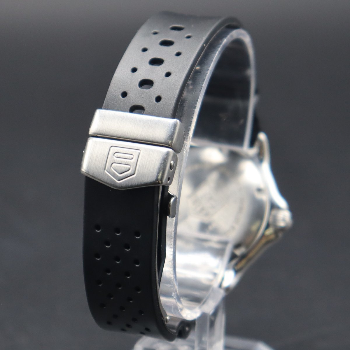 OH済 TAG HEUER タグホイヤー セルシリーズ 200M防水 WI2210 白文字盤 自動巻 デイト 新品ラバーベルト&純正バックル メンズ腕時計_画像5