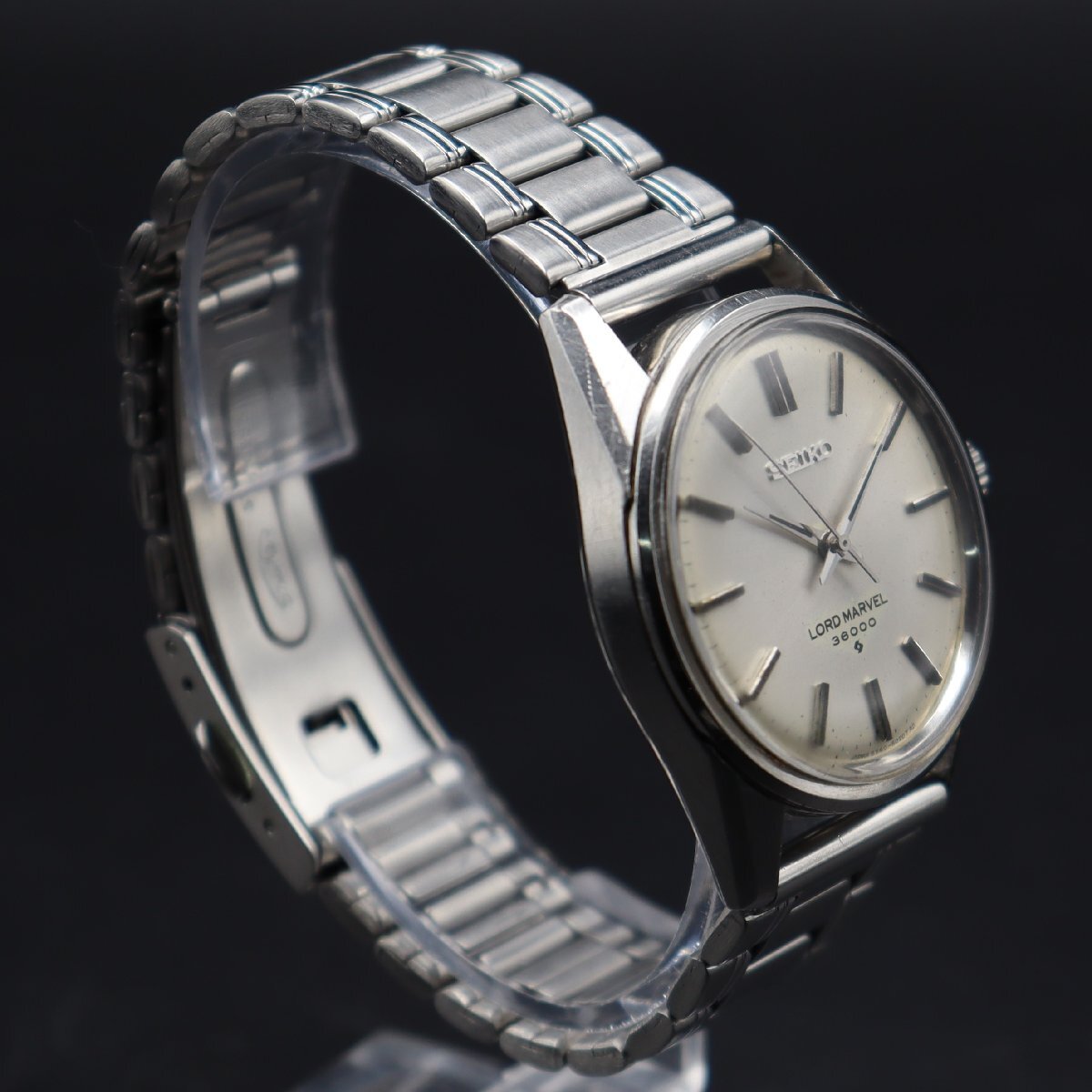 SEIKO LORD MARVEL 36000 セイコー ロードマーベル 5740-8000 手巻き 諏訪工場 1960-1970年代 SNAKE社製ブレス アンティーク メンズ腕時計_画像4