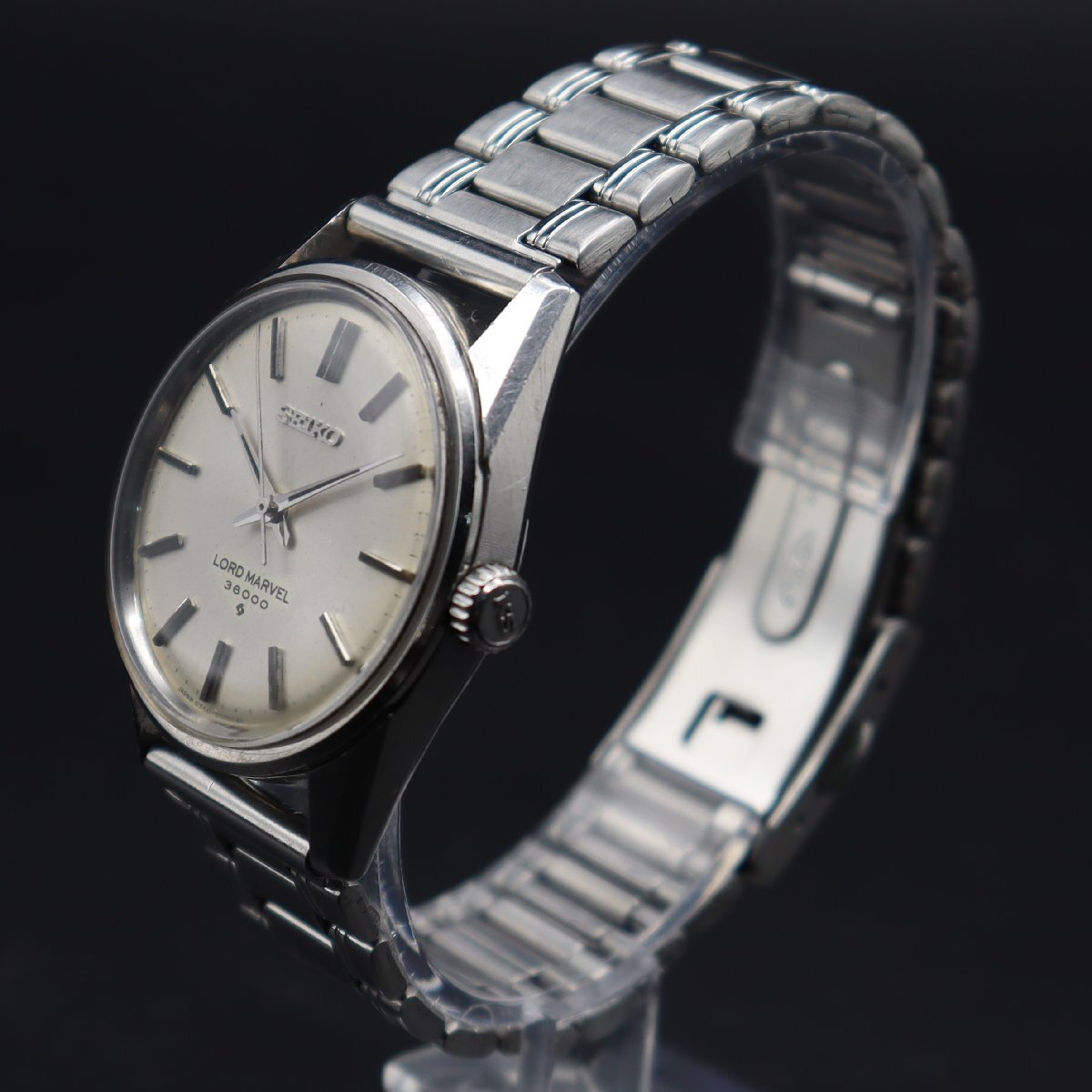 SEIKO LORD MARVEL 36000 セイコー ロードマーベル 5740-8000 手巻き 諏訪工場 1960-1970年代 SNAKE社製ブレス アンティーク メンズ腕時計_画像2