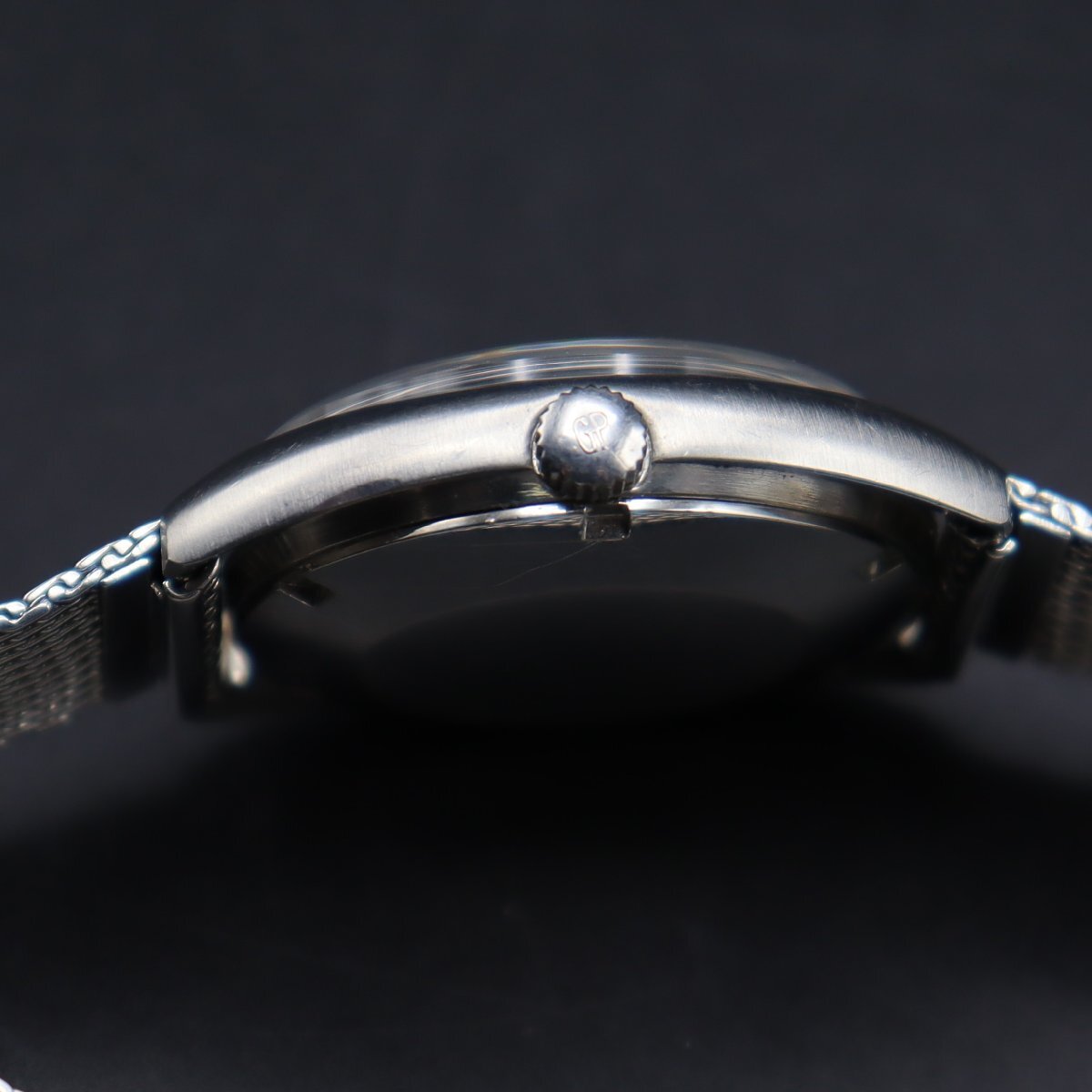 OH済 GIRARD-PERREGAUX GYROMATIC ジラールペルゴ ジャイロマチック 自動巻 スイス製 デイデイト アンティーク 純正尾錠 メンズ腕時計の画像7