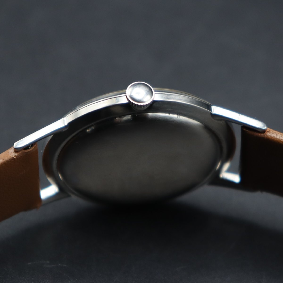SEIKO CRONOS セイコー クロノス 21石 手巻き 15001A 変わり文字盤 1950-60年代製造 アンティーク 3針 新品革ベルト メンズ腕時計_画像7