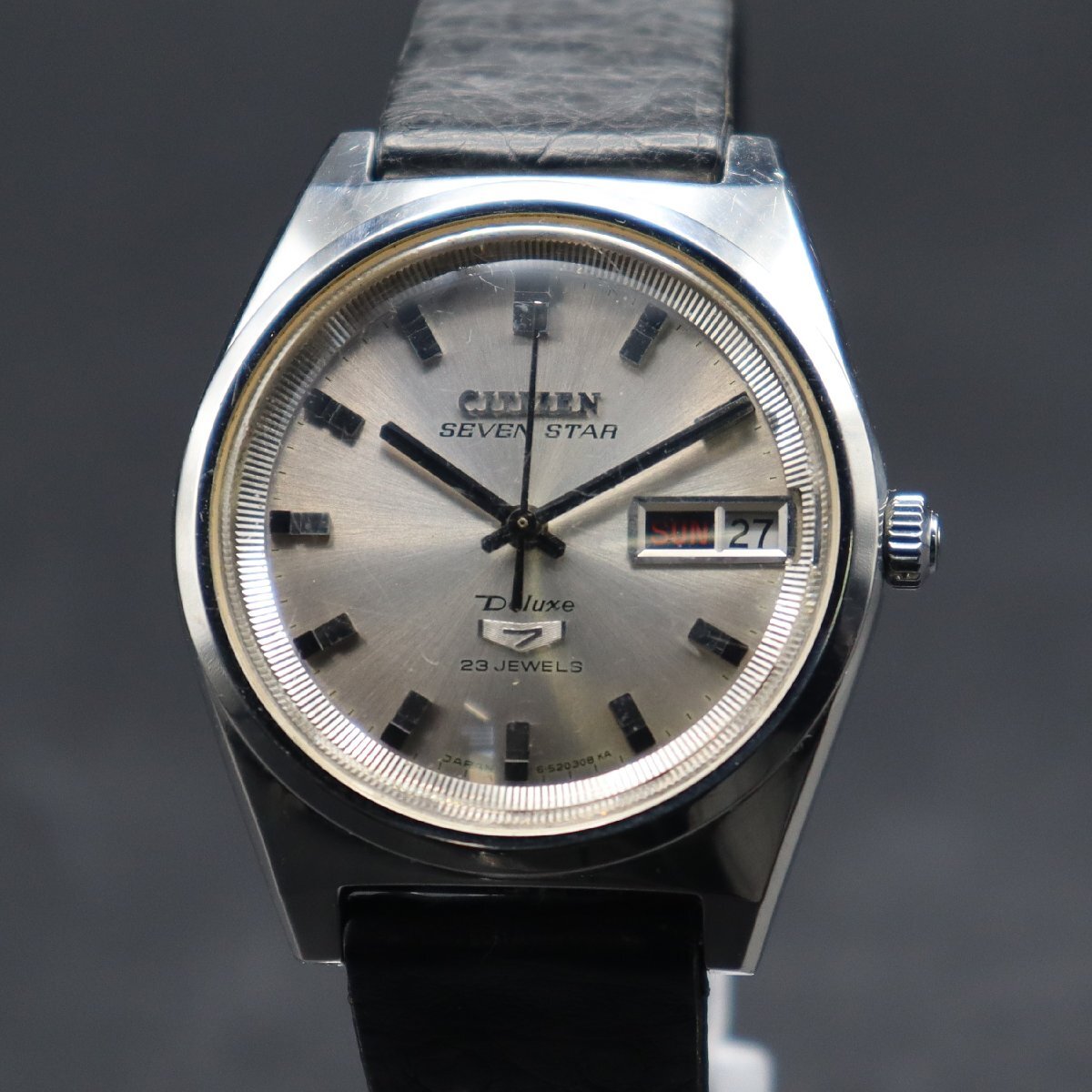 CITIZEN SEVEN STAR Deluxe シチズン セブンスター デラックス 23石 自動巻き 4-520246TA 1969年製 英デイデイト メンズ腕時計の画像3