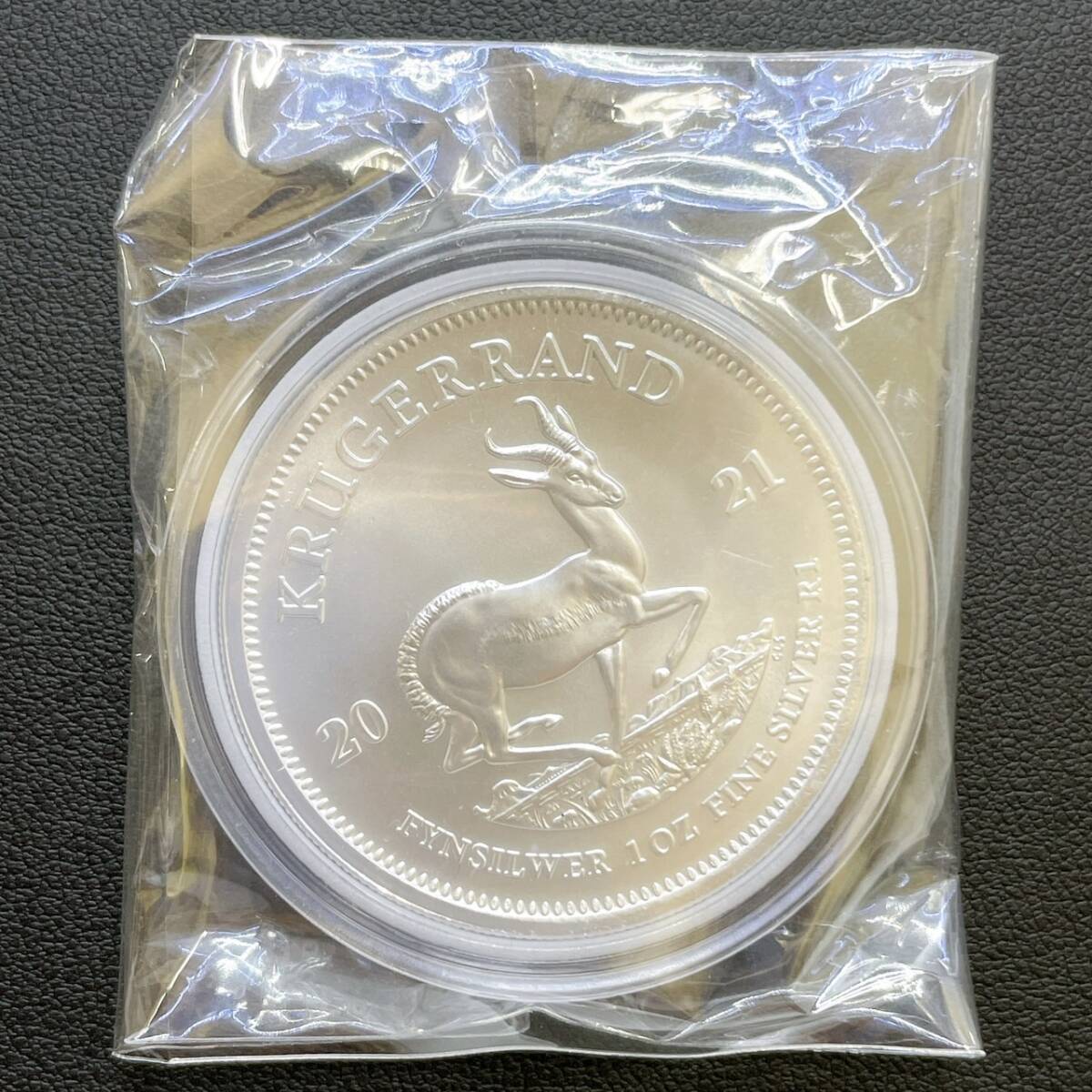 [DHS2787AT] Crew Galland 2021 year south Africa silver coin 31.1g 1 ounce 1oz silver coin original silver clear case have 