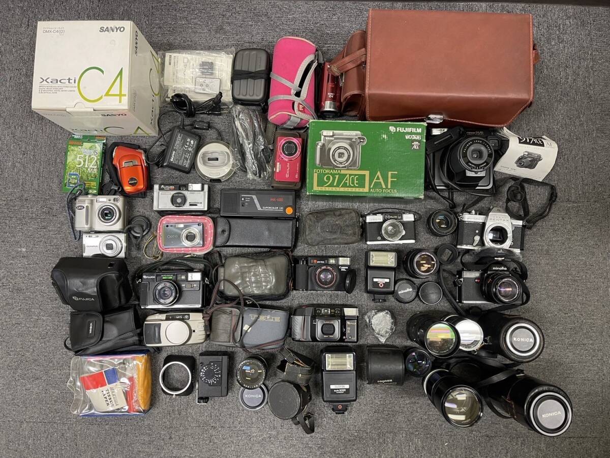[ST18134ST] camera summarize large amount Nikon/PENTAX/ Olympus / Minolta /Canon other digital camera single‐lens reflex film camera lens * operation not yet verification 
