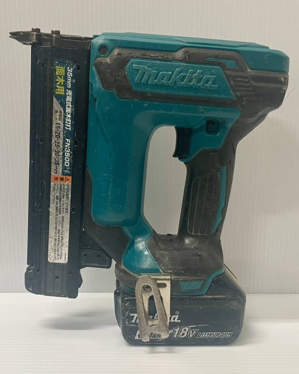 【KKB2918YK】MAKITA FN350D 35mm充電式面木釘打 Li-ionシリーズ 35mm充電式面木釘打_画像2