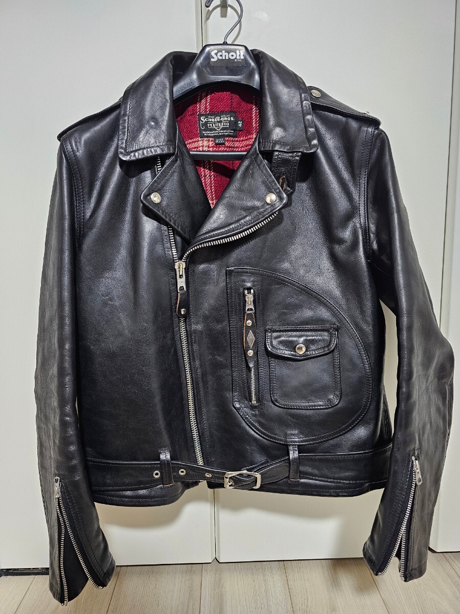 Schott 628US サイズ42(XL) 7447 ダブルライダースジャケット/D Schott 628US サイズ42(XL) 7447 ダブルライダースジャケット/D