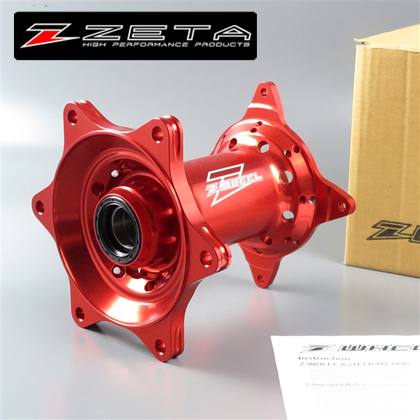 ◇CR125R/CR250R CRF250R/X CRF450R/X Z-WHEEL アステライトハブ リア/レッド 展示品/ホイールハブ (W41-11213)_画像1