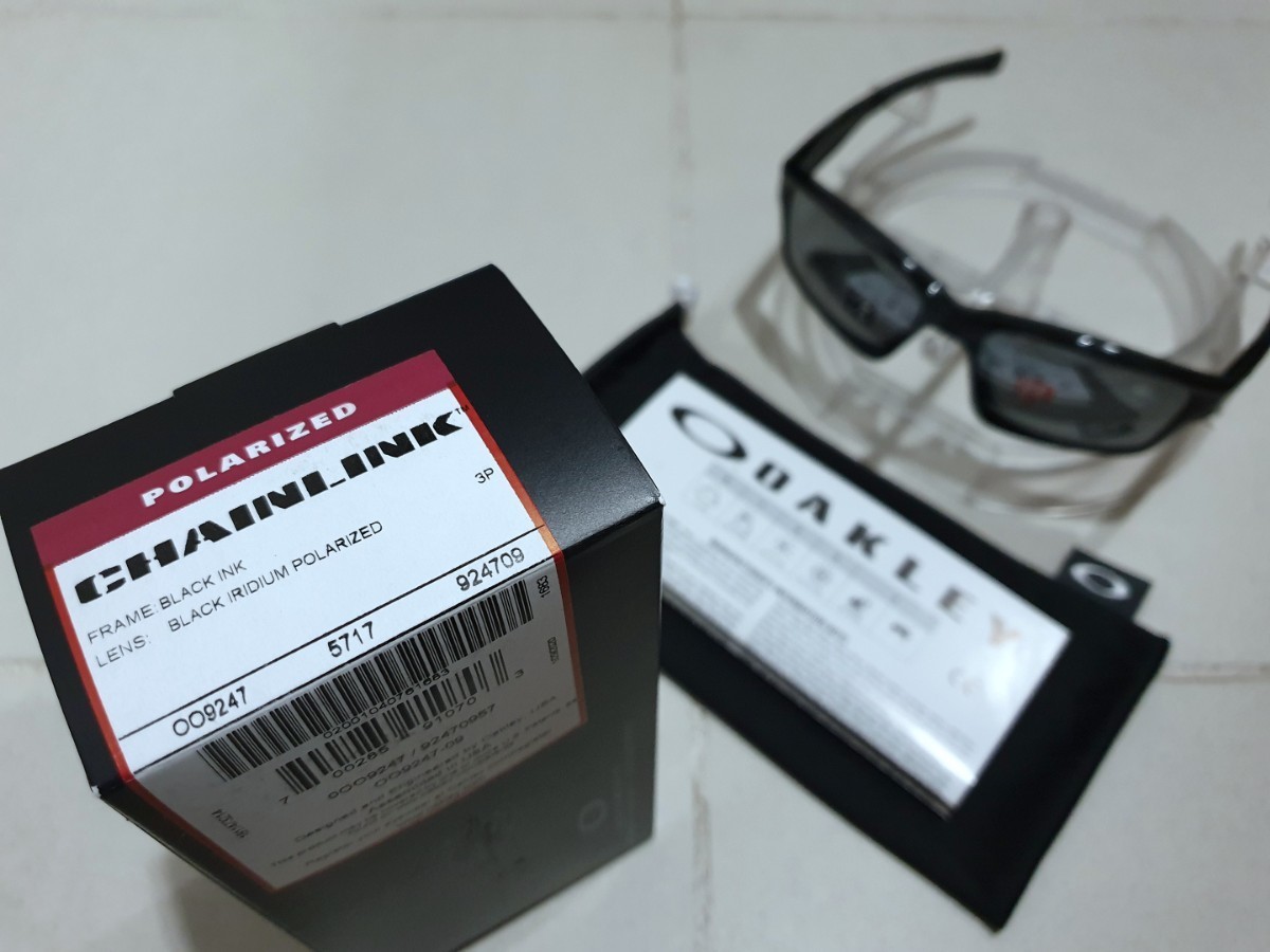 正規品 新品 未使用 偏光レンズ OAKLEY CHAINLINK オークリー チェーンリンク BLACK IRIDIUM POLARIZED ポラライズド サングラス OO9247-09の画像3