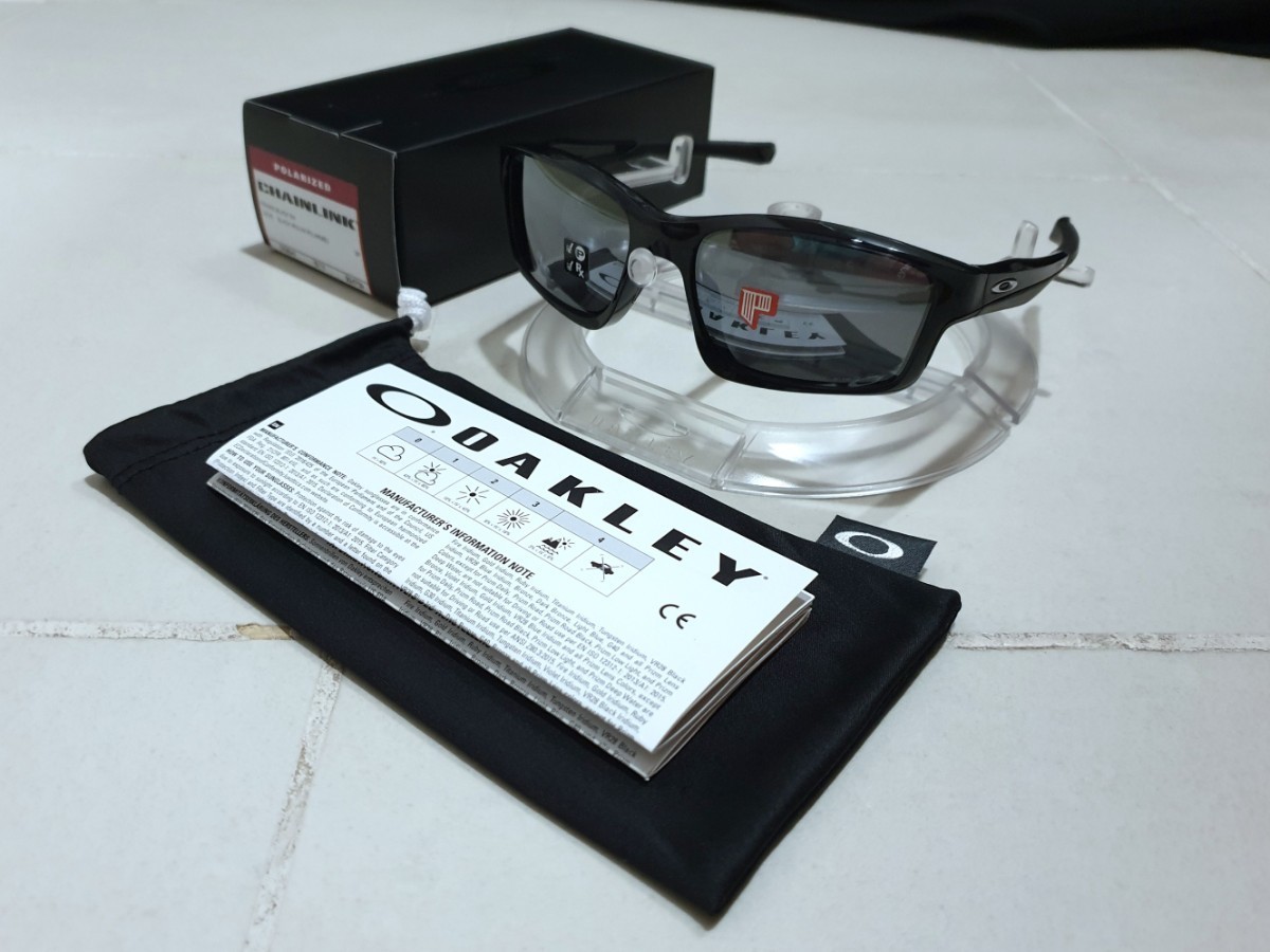 正規品 新品 未使用 偏光レンズ OAKLEY CHAINLINK オークリー チェーンリンク BLACK IRIDIUM POLARIZED ポラライズド サングラス OO9247-09の画像1