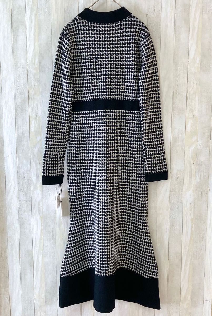 新品タグ付 Her lip to バッキンガム ニットワンピース 千鳥柄 新品タグ付 Her lip to バッキンガム ニットワンピース 千鳥柄