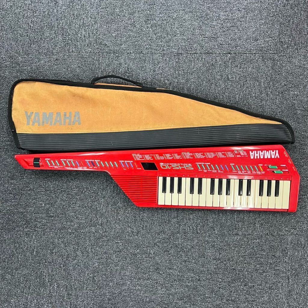 U3 YAMAHA ヤマハ ショルダーキーボード SHS-10R レッド 鍵盤楽器 ソフトケース付き 通電 電子ピアノ_画像1