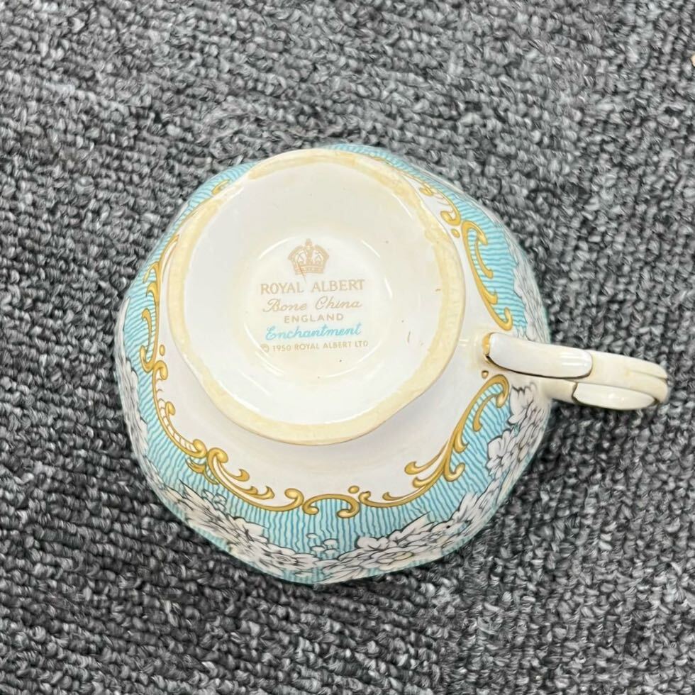 U3 ROYAL ALBERT ロイヤルアルバート カップ&ソーサ 2客セット BLUE キッチン用品の画像4