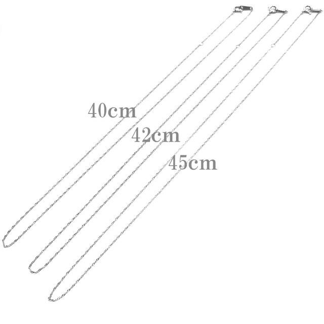 プラチナネックレスチェーン/スクリューデザイン 40cm/42cm/45cmの画像3