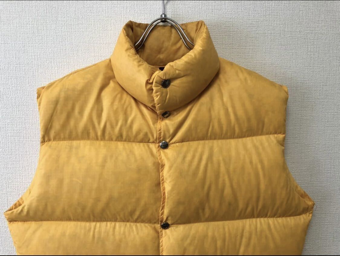 70's THE NORTH FACE 茶タグ　ダウンベスト イエロー L_画像3