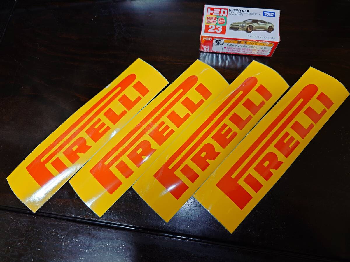  regular goods Pirelli PIRELLI sticker seal yellow VERSION 4 pieces set that time thing new goods unused cat pohs shipping ②