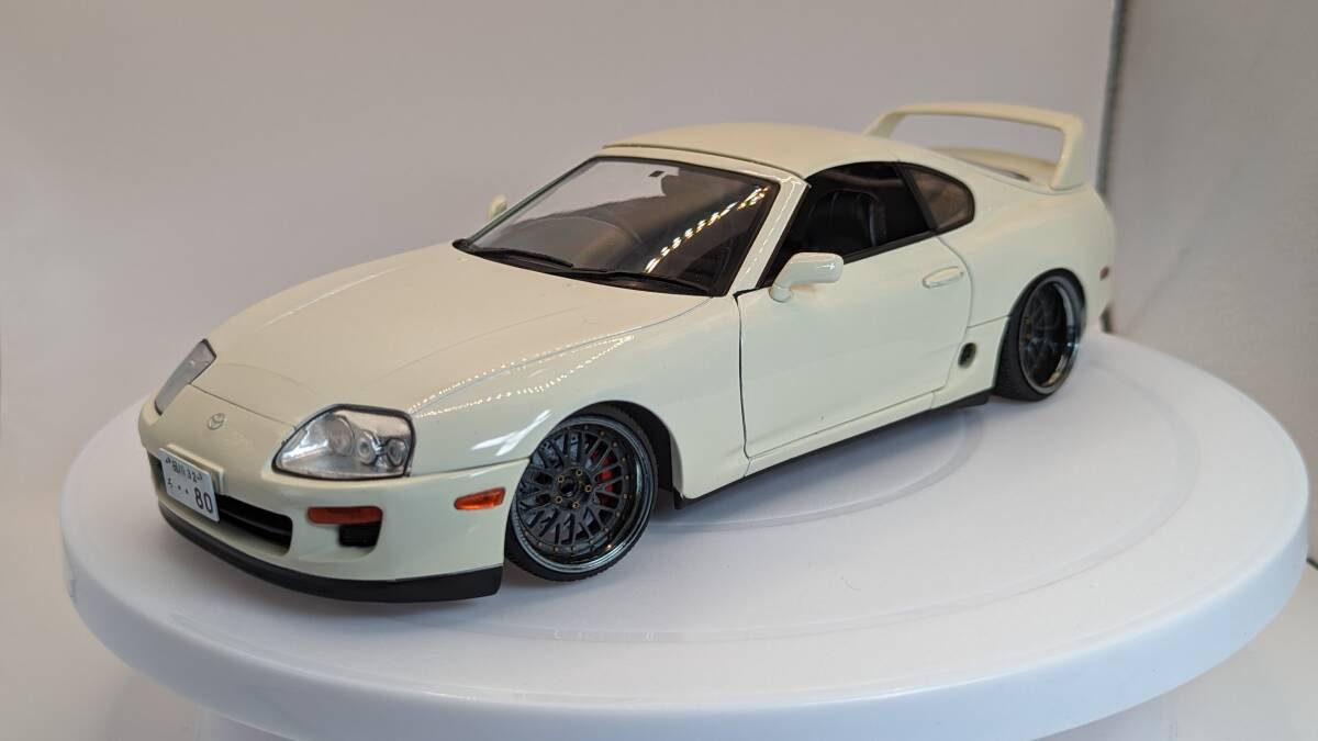 1/18 ソリド トヨタ スープラ JZA80 タルガルーフ ホワイト 深リム カスタム ローダウン TOYOTA SUPRA MK4 A80 京商 _画像1